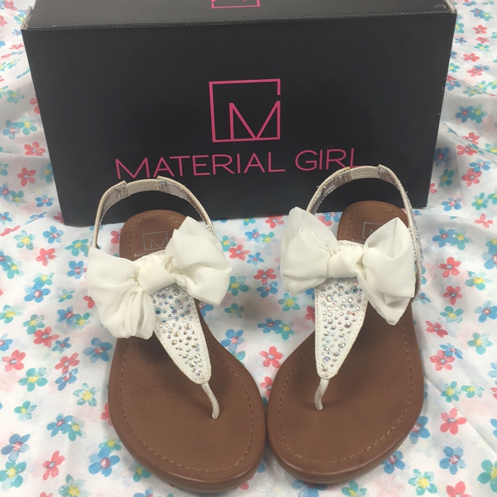 Material Girl Bow flat sandals